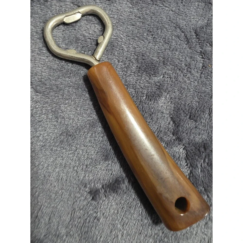 Vintage MCM Mid-CenturyModern BAKELITE Handle 3pcBarUtensils SpoonStrainerOpener